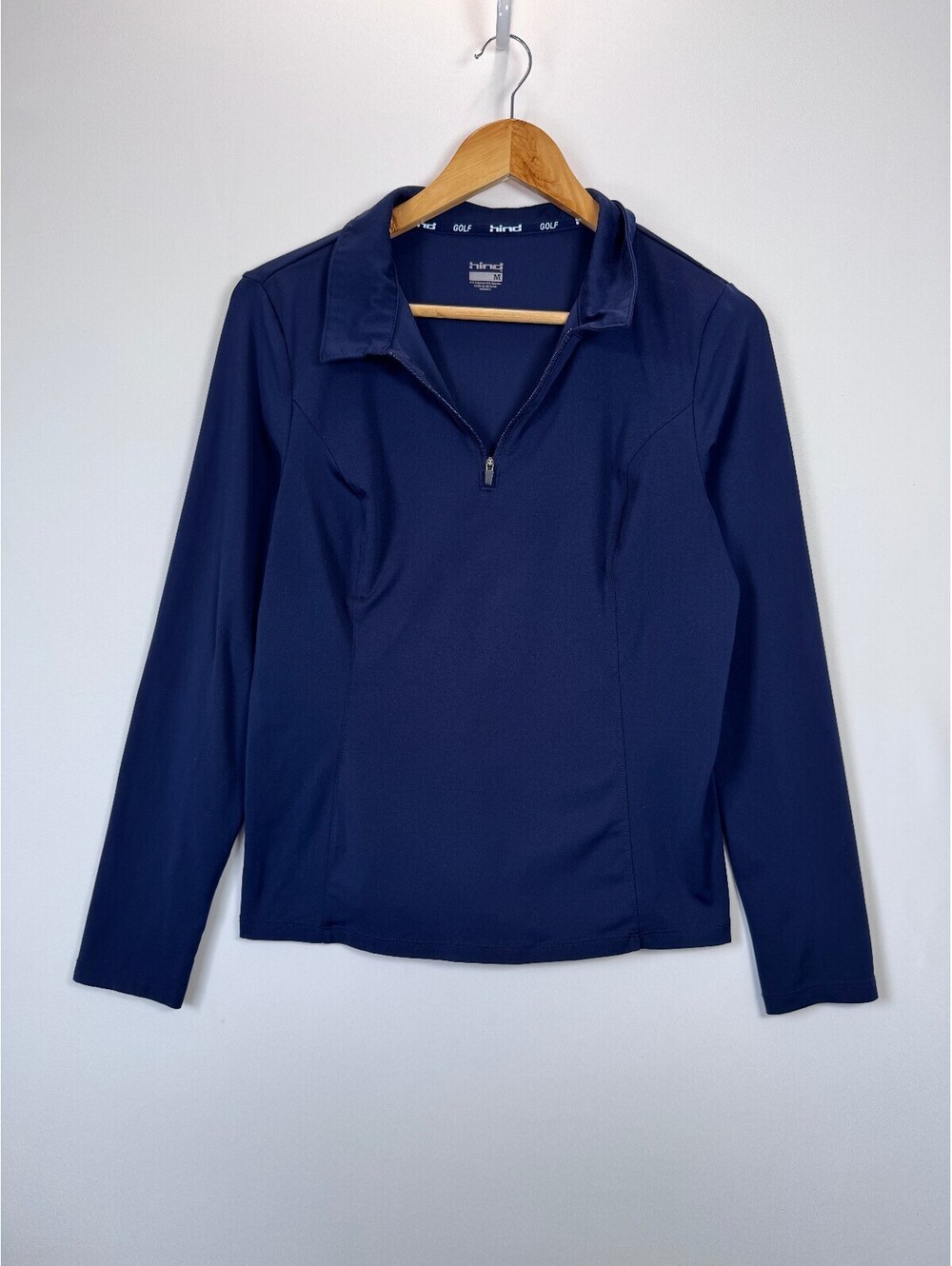 hind Golf Women's Long Sleeve Navy Blue Quarter Zip Pullover Size M